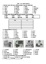 Bài tập Tiếng Anh Lớp 6 - Unit 1 My new school